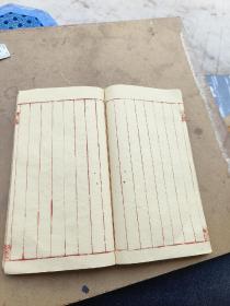 清代时期，空白本一册，前面有字的有十三个筒子页，后面空白页有十八个筒子页。封皮用的是洒金古红宣纸做的