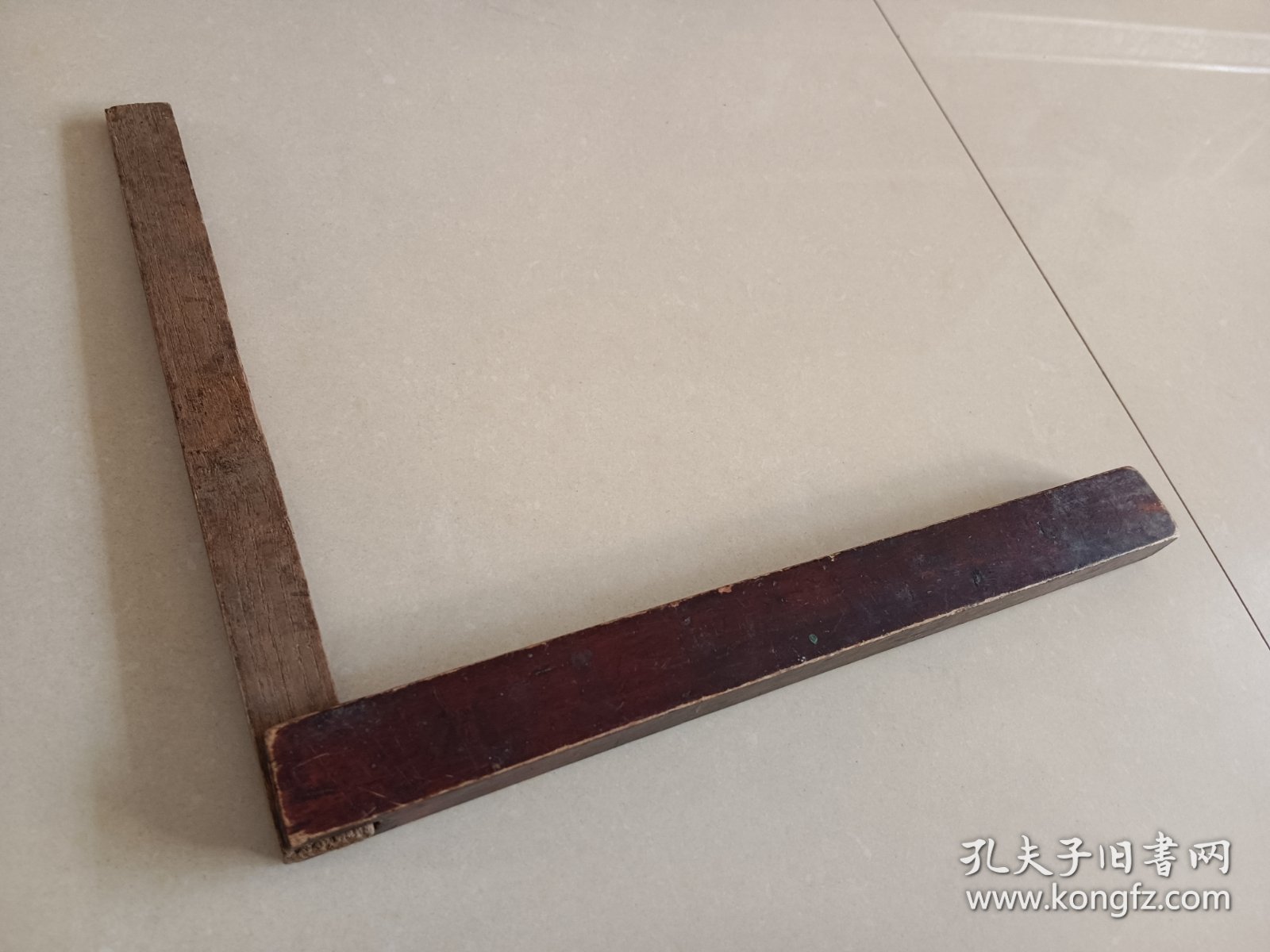 老拐尺 手工刻度 两端接处是活的