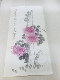 大幅精品！画心约98*40厘米包纯手绘，小房间底