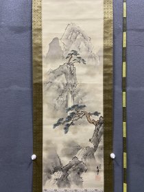 松华，民国老画《松山瀑泉图》
