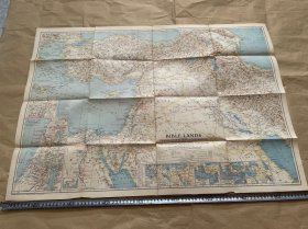 BIBLE LANDS AND THE CRADLE OF WESTERN CIVILIZATION国家地理杂志地图系列之1938年 圣经地图西方文明起源