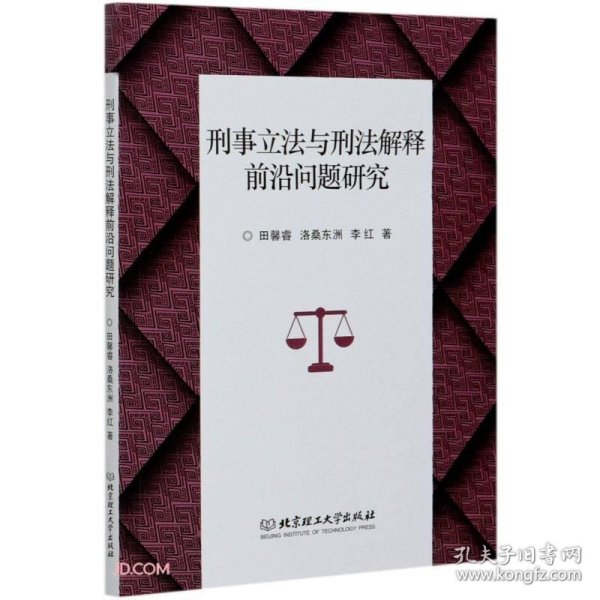 刑事立法与刑法解释前沿问题研究