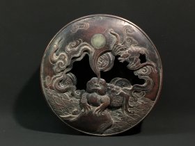 旧藏带盖紫端砚 金蟾纳财款：宝熙（爱新觉罗·宝熙）