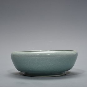 宋汝窑天青釉冰裂纹圆洗 7*20厘米 600