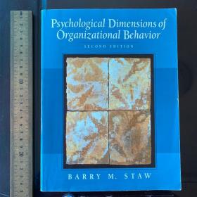 Psychological dimensions of organizational behavior 组织行为心理学 英文原版