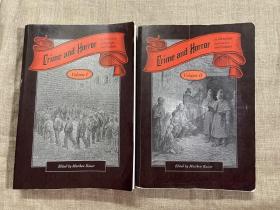 Crime and Horror in Victorian Literature and Culture (2 Volumes) 维多利亚时代犯罪恐怖类文学作品选 两卷全【英文版，开本较大】裸书近2公斤重，卷二有个别笔迹