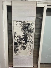 中式国画，水墨画，彩色画，花鸟画，尺寸60*175，西安名人字画，马天锁，包邮（新疆，西藏，海南，内蒙除外），已裱，b1-91