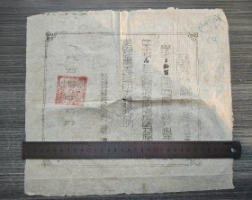 1954年陕西省长安县渭滨区第九完全小学校毕业证明书，校长闫景沄