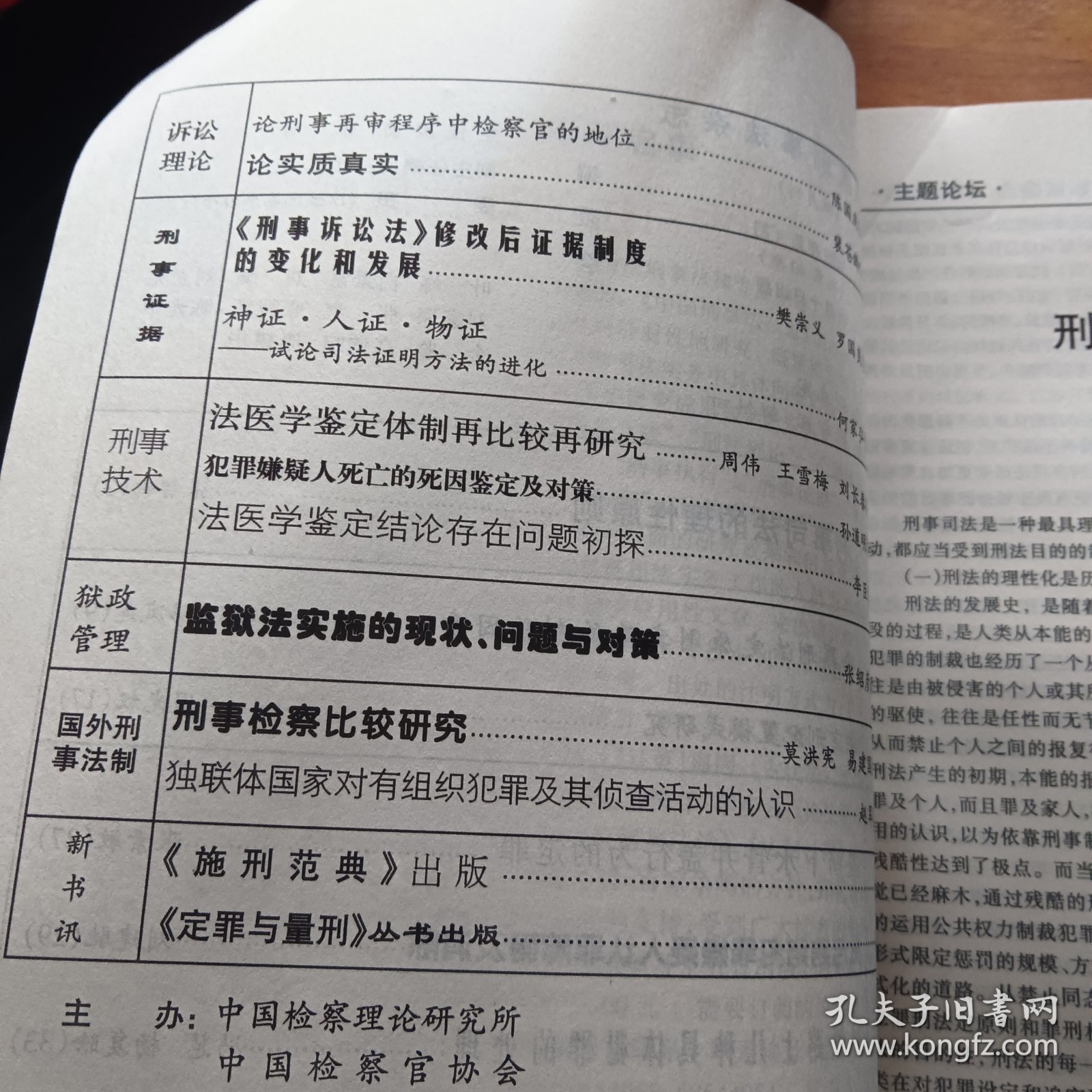 中国刑事法杂志1999.4