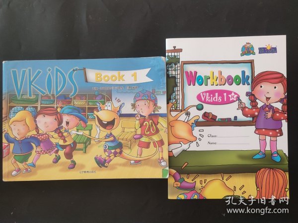 天童美语 Vkids book1 workbook vkids1 内页无笔迹 贴纸齐全 教材+练习册两本 教材封皮封底略有瑕疵 天童维克斯系列英语教程