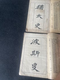 大清光绪年间，犹太史和波斯史两本一起，历史脉搏梳理清晰，