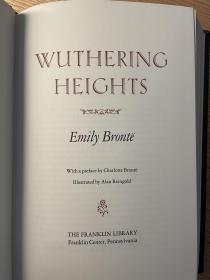 Wuthering Heights 《呼啸山庄》 艾米丽 勃朗特 emily bronte 名著 Franklin Library 1979年出版 真皮精装 限量收藏版 稀缺版本