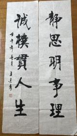 王建秀 书法 对联 134/34/2cm