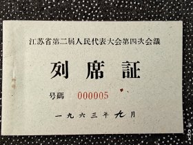 1963年江苏人代会列席征