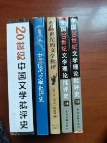 20世纪中国文学批评史 中国20世纪文学理论批评史 中国现代文学批评史 20世纪的文学批评 5册