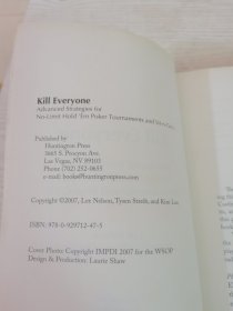【Kill Everyone: Advanced Strategies for No-Limit Hold 'Em Poker, Tournaments, and Sit-n-Gos 】