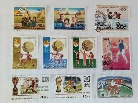 《朝鲜奥运足球邮票多枚》