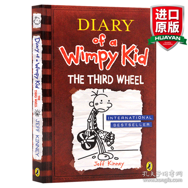 英文原版 Diary of a Wimpy Kid: The Third Wheel (Book 7) 小屁孩日记7 英文版 进口英语原版书籍