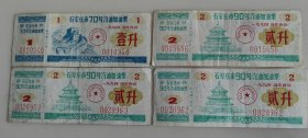 1994年石家庄市90号汽油加油票，都带防伪水印，4张一起卖，4张35元。实物拍摄，品相如图。