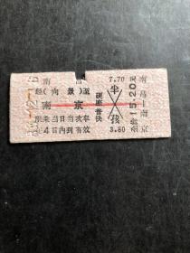 早期火车票（南昌至南京）硬座普快1张