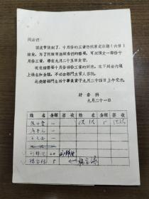 刘静波 杨宝禄签名工资预支单