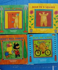 Bear in a Square[Board Book][正方形里的比尔熊],4册合售
