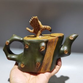 宜兴老式大展宏图陈鸣远怀旧纯手工制泡茶库存家用收藏茶具紫砂壶380毫升