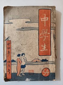 中学生（民国二十四年四月号）对比目录少后封