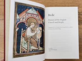 History of the english church and people 英国教会及民族的历史盎格鲁人教会史