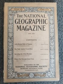 National Geographic 国家地理杂志英文版1912年7-12月6册合售