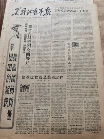 《黑龙江青年报》【阿城继电器厂青年保证春节期间做到“五不三少”；拜泉青年树立起勤俭新风气；为了农业生产大跃进，有尚志县庆阳社生活速写】