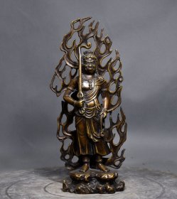 老铜旧藏·不动明王造像，高28厘米宽12厘米 重量3斤