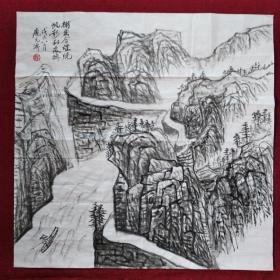 保老保真 庞元济 国画书法字画。老字画一副。尺寸68✖️68厘米。