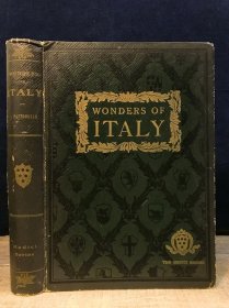 Wonders of Italy.【1944年英文大开古董书】《意大利奇观》3245幅老照片,外封烫金压花漆布精装