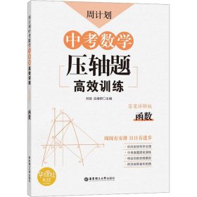 周计划：中考数学压轴题高效训练（函数）中考真题再现，附答案详解，学霸养成打卡表