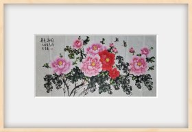 江苏省国画院名家马曙光作品 春色满园图 约8平尺画心未裱 作者合影保真