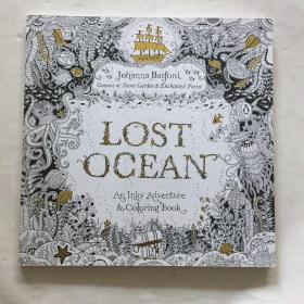 Lost Ocean：An Inky Adventure and Coloring Book 失落的海洋：漆黑的冒险和图画书 着色书 涂鸦书