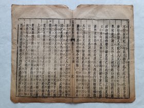 古籍散页《而庵说唐诗》一页，页码19，页面展开尺寸31*24.5厘米。这是一张古籍散页，不是一本书，自然老旧，天头轻微破损缺纸，详见细节图，本店作品都是实售价格，不做任何虚标价格，不包邮、不议价，看好直接下单即可，同一包裹100件之内自动合并邮资。