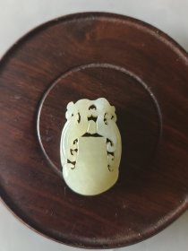 清代和田白玉挂坠