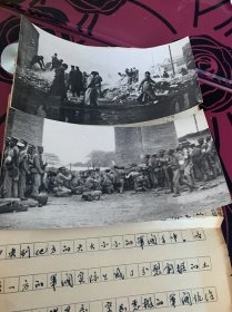 新华社六七十年代发稿照片-袁世凯纵兵焚掠北京城，段祺瑞和张勋在北京混战，14*7厘米