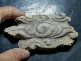 高古水波纹陶器