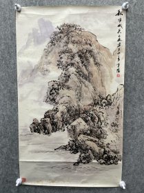 宁海：吴元辰山水，91*53.5，出版于92年新华杯浙江书画大奖赛作品选