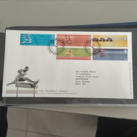 F4138英国邮票 2002年曼彻斯特英联邦运动会:跳远.游泳 体育 一封5全 外国首日封FDC
