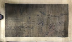 沈周作老绢画