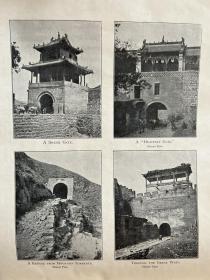 清末1908年 中国影集 中国老照片 中国纪念册 Souvenir Album of China. 英文版 查理斯·F·金门Charles F. Gammon编著 上海出版 北京,天津, 上海等景点摄影 16开硬精装