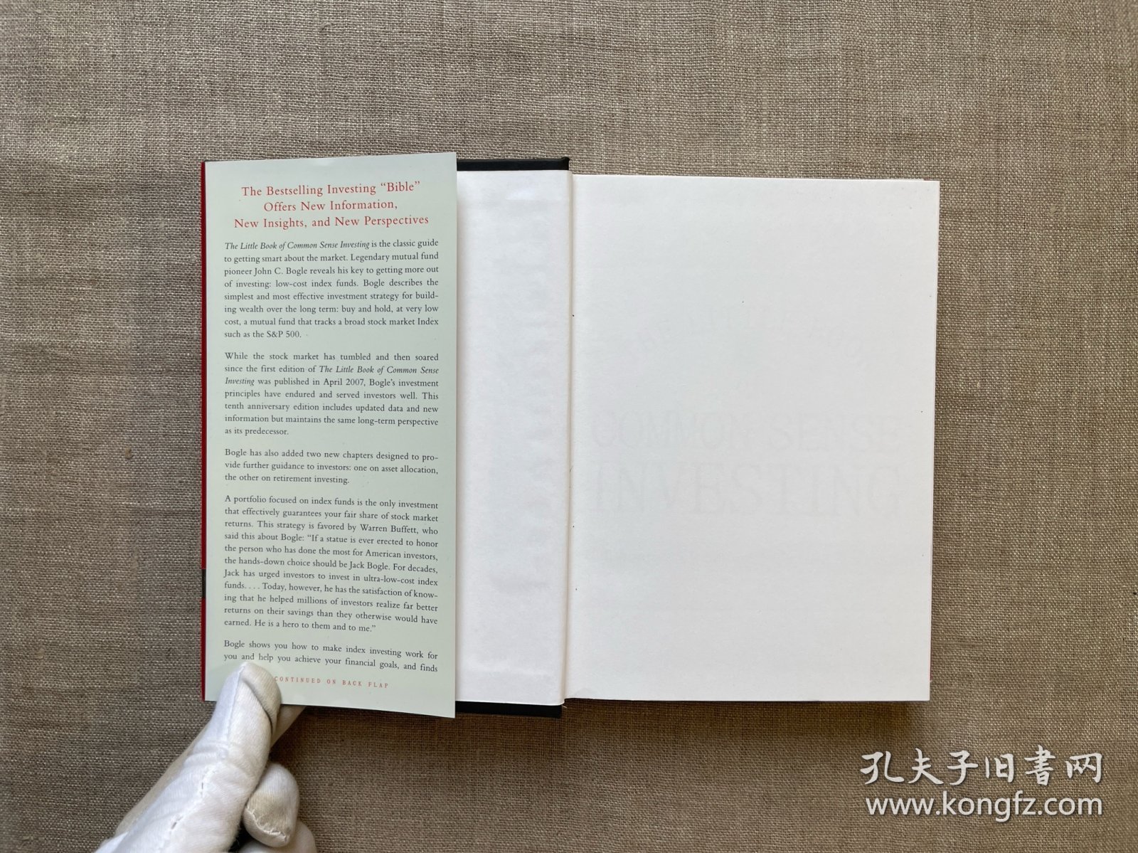 The Little Book of Common Sense Investing: The Only Way to Guarantee Your Fair Share of Stock Market Returns, 10th Anniversary Edition, Updated & Revised 长赢投资 约翰·博格 十周年修订纪念版【英文版，精装】