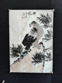 江河，90*68厘米，1934年生于洛阳，现定居北京。师从国画大师李苦禅。擅长牡丹、荷花、雄鹰等题材的中国画创作，尤其高雅脱俗的白牡丹画广受业内好评。作品被中 南