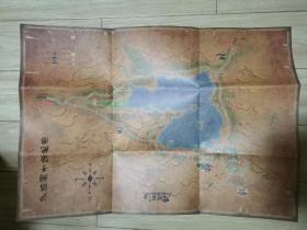 泸沽湖手绘地图