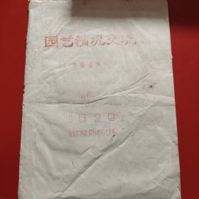 园艺情况交流 1975年 4 新疆农科院农科所园艺室