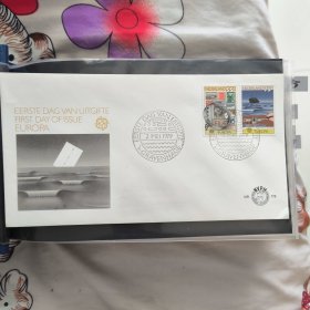 F2002荷兰邮票1979年 欧罗巴 邮政历史 电报 放大镜 票中票 一封2全 外国首日封FDC 右下角硬折，见图二